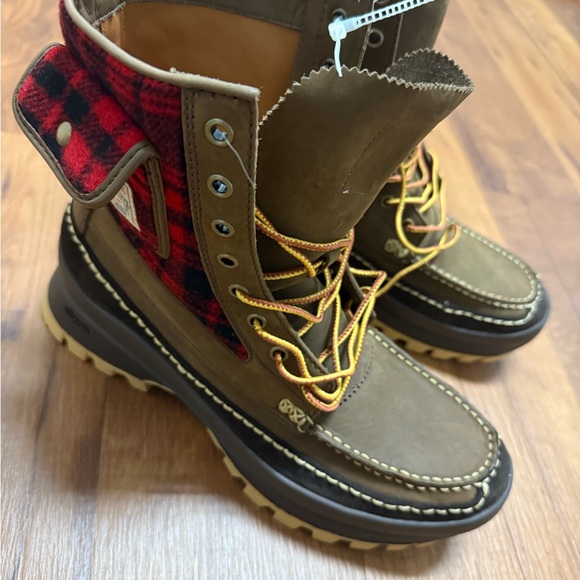 Polo by Ralph Lauren Logan Leather & Plaid Wool Boot - Picture 3 of 6